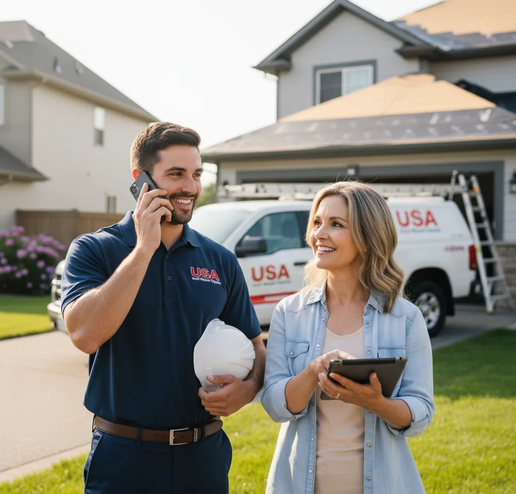 USA Roof Repair Experts customer support in Ashby